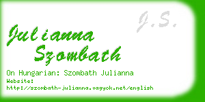 julianna szombath business card